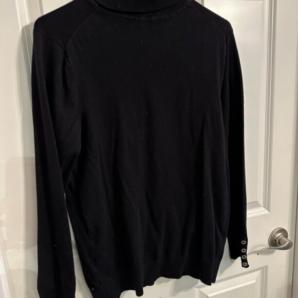 Tommy Hilfiger Black and Red Turtleneck Sweater with Sporty Stripes - Picture 6 of 6